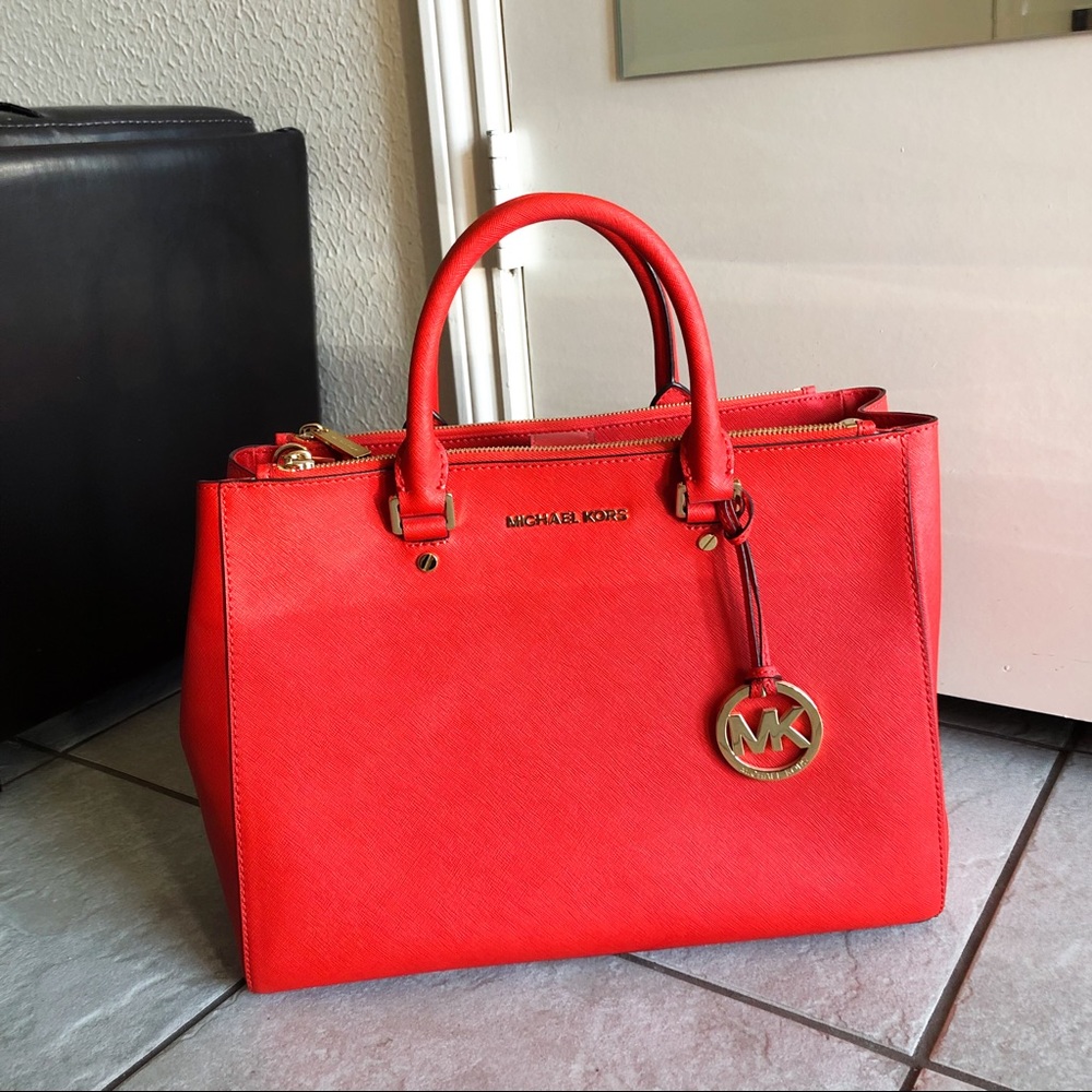 Michael Kors Red Sutton Handbag